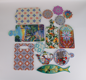 Sous-verre en céramique à motif floral, design personnalisé, pour table à manger, souvenir <span class=keywords><strong>de</strong></span> voyage - Product Image 6