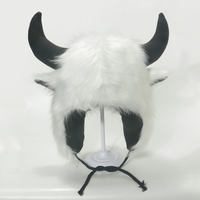 Chapeau en fourrure de vache avec logo personnalisé en gros, hiver, uni, drôle, chaud, protection des oreilles et isolation contre le froid pour la conduite
