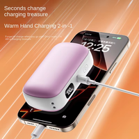 Calentador de Manos Digital Mini al por Mayor con Pantalla, Carga Rápida, Ultra Delgado, Portátil, Dos en Uno, Banco de Energía de 10000 mAh