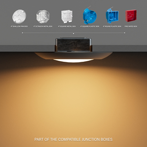Luz LED de Techo de 9 Pulgadas, 5CCT, Regulable y Conmutable, para Caja de Conexiones - Product Image 3