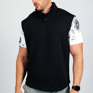 شعار مخصص عينة رياضية ربع سحاب سترات الجولف للتنس سترة واقية مقاومة للماء خفيفة الوزن سريعة الجفاف جاكيت رجالي بسحاب - Product Image 5