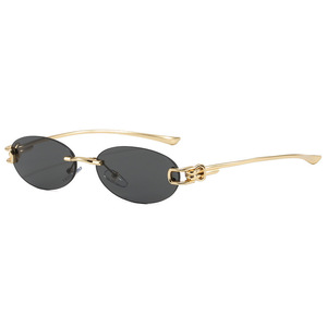 Oval Rimless Eyeglasses <b>Frames</b> UV400 Lightweight Unisex Anti-Uv Solid Design - Product Image 1