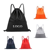 Sac à dos à cordon en nylon imperméable, personnalisable avec logo, idéal pour les sports de plein air et la promotion – Vente en gros