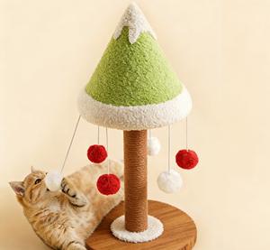 Árvore de Escalada para Gatos em Sisal Verde com Brinquedo de Bola, Arranhador para Gatos, Árvore de Natal para Gatos, Atacado <span class=keywords><strong>2026</strong></span> - Product Image 2