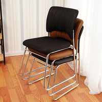 Vente en gros de pièces en cuir noir Formation commerciale Ordinateur de patron pas cher sans roues Chaises Chaises de bureau à vendre