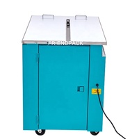 Machine de cerclage semi-automatique verticale pour cartons, caisses et emballages avec bande PP
