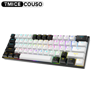 K530 Pro 60% Teclado mecánico inalámbrico RGB BT/2,4 Ghz/con cable 3 modos 61 teclas Teclado compacto para juegos con interruptor marrón táctil - Product Image 5