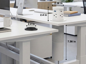 Nouvelle station d'alimentation encastrable pneumatique à ouverture étroite de type US avec sortie USB et charge <span class=keywords><strong>sans</strong></span> fil 15W - Product Image 6