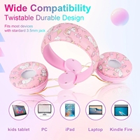 Casque filaire licorne avec micro pour filles, musique stéréo, écouteurs pour PC, téléphone, casques, cadeaux pour enfants, garçons, écouteurs pour enfants