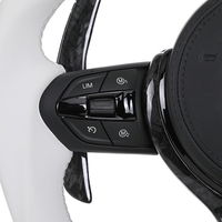 Volant en cuir blanc M Sport avec carbone forgé et LED pour BMW F06 F10 F20 F21 F30 F36 M2 F87 M3 F80 M4 F82 F85 E70 E88 E90 E92