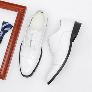 Zapatos de Cuero para Hombre, Formales, de Cuero Genuino, Blancos, de Charol, Zapatos Casuales de Cuero para Hombre - Product Image 4