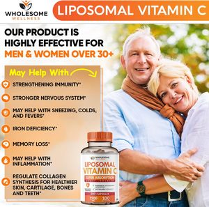 <span class=keywords><strong>C</strong></span>ápsulas de Vitamina <span class=keywords><strong>C</strong></span> Liposomal, 200 <span class=keywords><strong>C</strong></span>ápsulas, 1500 mg, Ácido Ascórbico de Alta Absorción, Suplemento Natural para el Sistema Inmunitario, en Envases de Plástico - Product Image 3