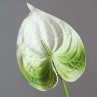 FL-354 meilleure qualité PU noir camée anthurium fleurs artificielles plantes vertes pour la maison décor de Table noël nouvel an