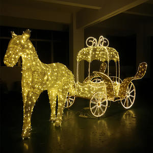 إضاءة حديقة LED مخصصة على شكل عربة، أضواء زينة للمهرجانات، إضاءة LED منخفضة الجهد للحدائق الخارجية - Product Image 5