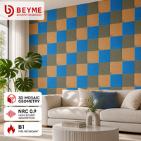 Panneau mural acoustique géométrique 3D 300*300mm en feutre PET, carrelage mural insonorisant, décoration pour salon, chambre, bureau, studio, hôtel, OEM