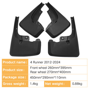 Vente en gros YAOCHENG YC-360 Bavettes de protection neuves pour 4Runner 2012-2024, de remplacement, en plastique, avant/arrière, avec vis, garantie 1 an - Product Image 4