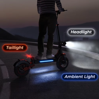 48V23Ah Lityumlu Arazi Elektrikli Scooter Yetişkin 1200W*2 Çift Motorlu Katlanabilir Tasarım Su Geçirmez Çift Süspansiyonlu 11 İnç Alüminyum