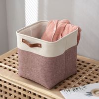 Boîtes à jouets carrées pliables pour la maison paniers de rangement de blanchisserie avec poignées