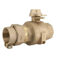 Boîte de compteur d'eau en bronze NL DN20-DN50 vanne à boisseau sphérique avec adaptateur