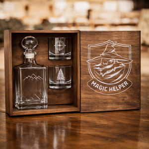 Luxury Classic Design <strong>Crystal</strong> 750ml <strong>Whiskey</strong> <strong>Decanter</strong> Glass Set Gift <strong>Whiskey</strong> Stones Wooden Gift Box Custom Logo Men's Graduation - Product Image 5