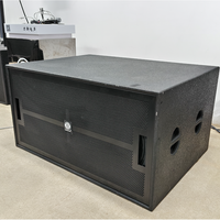 Haut-parleur mono LS3 double 18 pouces en néodyme 4 ohms, boîtier rectangulaire en bois italien, ultra-basse fréquence, sur pied, 2400W, 3 ans de garantie