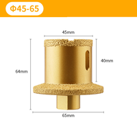 65mm 진공 브레이징 다이아몬드 일체형 세면대 홀 커터 대리석 화강암 석재 타일 드릴링