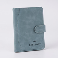 Porte-passeport personnalisé en cuir PU, porte-passeport de voyage familial RFID, portefeuille porte-passeport