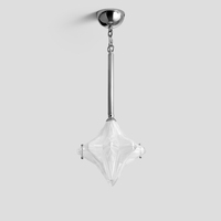 Suspension en verre dépoli Lustre en forme d'étoile Suspension en forme d'hôtel de villa de luxe de style français européen