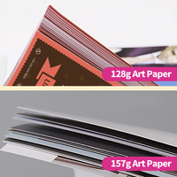 Papier brillant épais Flyers Art A4 200gsm impression offset carton publicité Menu Restaurant industriel brillant dépliant impression