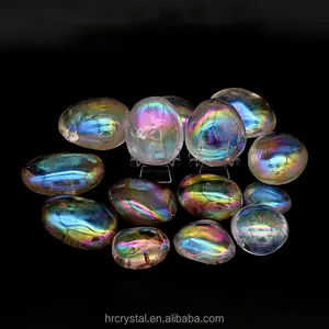 Crystals Healing Stones Crafts Semi-precious Angel Aura Clear Quartz Crystal Palm Stone