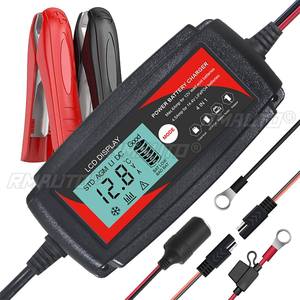 Andeman Chargeur de batterie de voiture intelligent entièrement automatique 12V-6A/14V-6A pour batteries au lithium-fer, avec grand écran LCD et étanchéité IP65 - Product Image 1