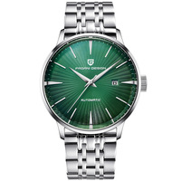 Montre mécanique automatique à remontage automatique personnalisée en gros pour hommes, mode, acier 316L, étanche, calendrier, multifonction