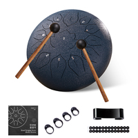 OEM Direct 12 Inch 13 Key Tongue Drum, Carbon Steel Shell, Compact Hand Pan Drum for Music Education All Ages