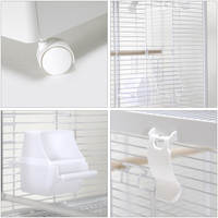 Venta caliente jaula de pájaros jaula de hierro para loros transparente de pie jaula de periquito de vuelo para cacatúas mejilla Conure Lovebird Budgie