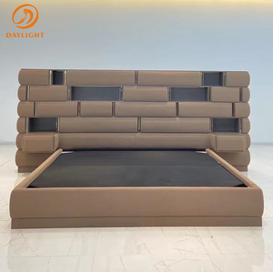 1 MOQ Luxury Modern <strong>Super</strong> Platform White Bed <strong>king</strong> Size Bedroom Leather Wooden Frame Furniture Sets with <strong>Headboard</strong> - Product Image 5