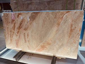 Natural Hyatt Red Marble Beige Base with <strong>Coral</strong> Red Texture Golden Silk Veins for Hotel Lobbies/Banquet Halls - Product Image 2