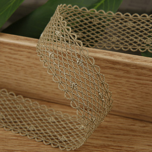 19mm 200yards Mesh Hollow Lace Ribbon with Scalloped Edge Breathable Openwork Woven Trim Gift Wrapping DIY Hair <strong>Bow</strong> - Product Image 5
