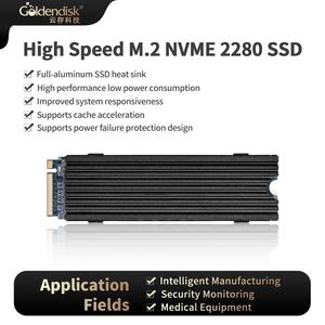 内蔵型 M.2 NVMe 2280 SSD アルミニウム製ヒートシンク搭載 PLP 3435MB/s - Product Image 2