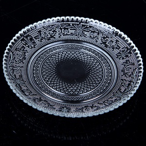 <span class=keywords><strong>Assiette</strong></span> à gâteau en verre pressé <span class=keywords><strong>chic</strong></span> vintage - Product Image 1