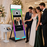 Photobooth Commercial Miroir pour Mariage, Boîtier de Photobooth Selfie, Machine Photo iPad DSLR, Coque de Photobooth, Support d'Imprimante