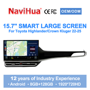 วิทยุติดรถยนต์ระบบแอนดรอยด์ขนาด 15.6 นิ้ว สำหรับ Toyota Crown Kluger/Highlander ปี 2022-2025 รุ่นอัพเกรด พร้อมระบบนำทาง GPS, DSP, มัลติมีเดีย, Carplay และเครื่องเล่น DVD - Product Image 1