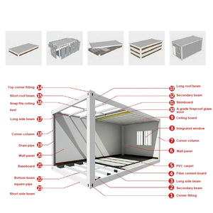 Maison de conteneur préfabriquée de luxe détachable de 20 pieds, type capsule, pour bureau ou salon, pour urgences médicales et habitation d'urgence, style <span class=keywords><strong>africain</strong></span> - Product Image 5