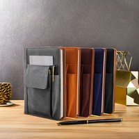 A5 pu cahier en cuir fournitures de bureau multi-fonction poche main planificateur quotidien composition cahier papeterie cahier