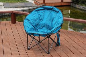 Silla Luna Metálica Moderna Plegable Tipo Platillo Acolchada para Jardín y Camping, Silla de Descanso con Capacidad de 300 Libras, Portátil para Sala de Estar y Uso Exterior - Product Image 2
