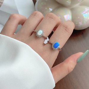 Fabbrica personalizzata Plata Esterlina 925 Joyeria Piedra Opalo all'ingrosso Moon Opal Ring vero argento Sterling 925 gioielli pietra <span class=keywords><strong>opale</strong></span> - Product Image 1