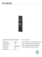 Adaptador de Expansión de Comunicación Serial PLC Key-enc KV-NC20L Usado, Doble Puerto, Automatización Industrial