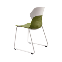 Chaise d'entraînement empilable moderne pour étudiants, avec pieds en métal, dossier en plastique et siège rembourré, idéale pour les conférences, les réunions et les salles scolaires