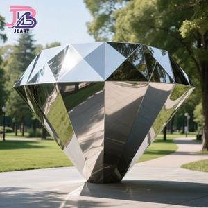 Espejo grande Diamante Característica Boda Acero inoxidable Diamante Estatua Arte Escultura al aire libre Diamante - Product Image 5