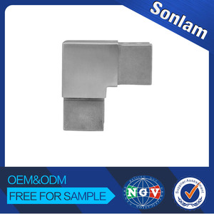 Nhà Máy Bán Buôn 90 Độ Hai Cách Thép Không Gỉ Lan Can Góc Khuỷu Tay Ống Phụ Kiện Ống Vuông Nối Doanh - Product Image 2