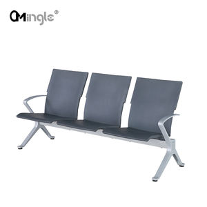 Chaises d'attente d'aéroport Sièges de chaises de gang Coussin en cuir PU en acier en option Banc <span class=keywords><strong>tandem</strong></span> à <span class=keywords><strong>trois</strong></span> sièges - Product Image 1